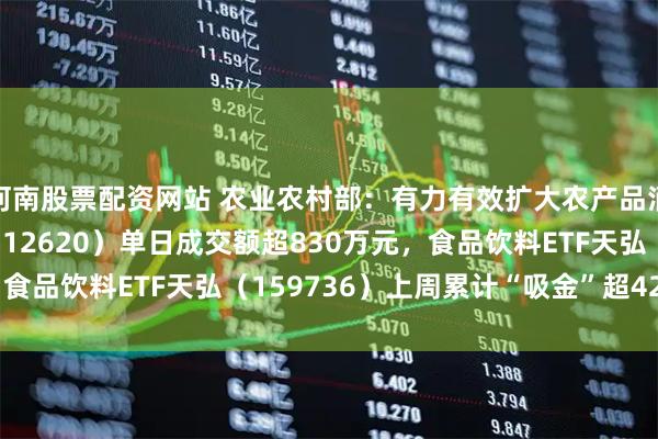 河南股票配资网站 农业农村部：有力有效扩大农产品消费！农业ETF天弘（512620）单日成交额超830万元，食品饮料ETF天弘（159736）上周累计“吸金”超4200万元