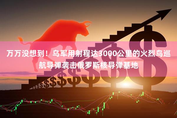 万万没想到！乌军用射程达3000公里的火烈鸟巡航导弹袭击俄罗斯核导弹基地