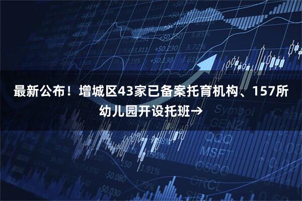 最新公布！增城区43家已备案托育机构、157所幼儿园开设托班→